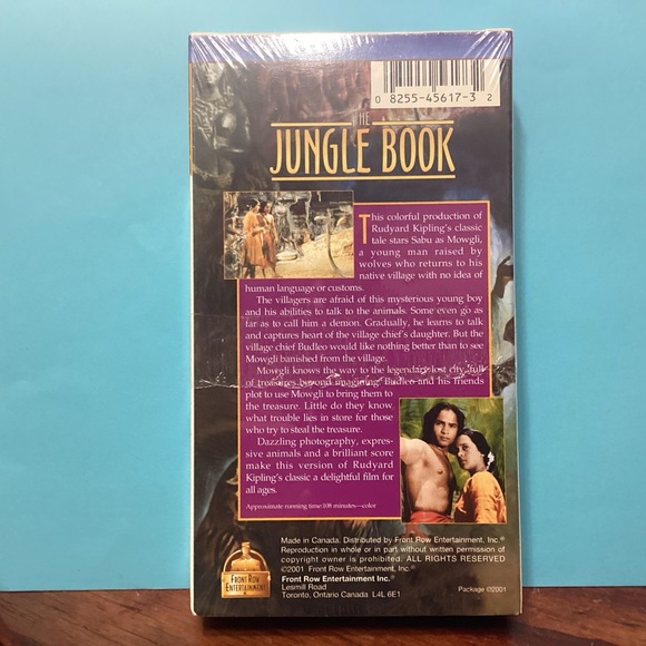 New sealed VHS Jungle Book Kipling classic boy raised by wolf returns to village - Picture 2 of 2